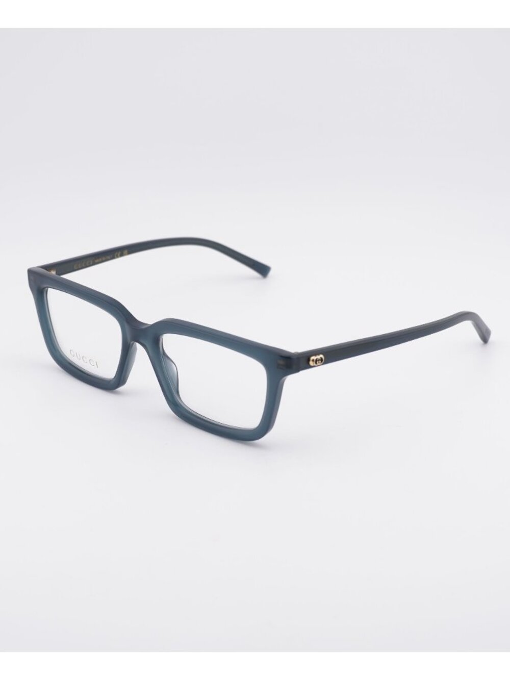 Gucci GG1947O 008 Eyeglasses Shiny Blue Crystal 53mm Square Frame
